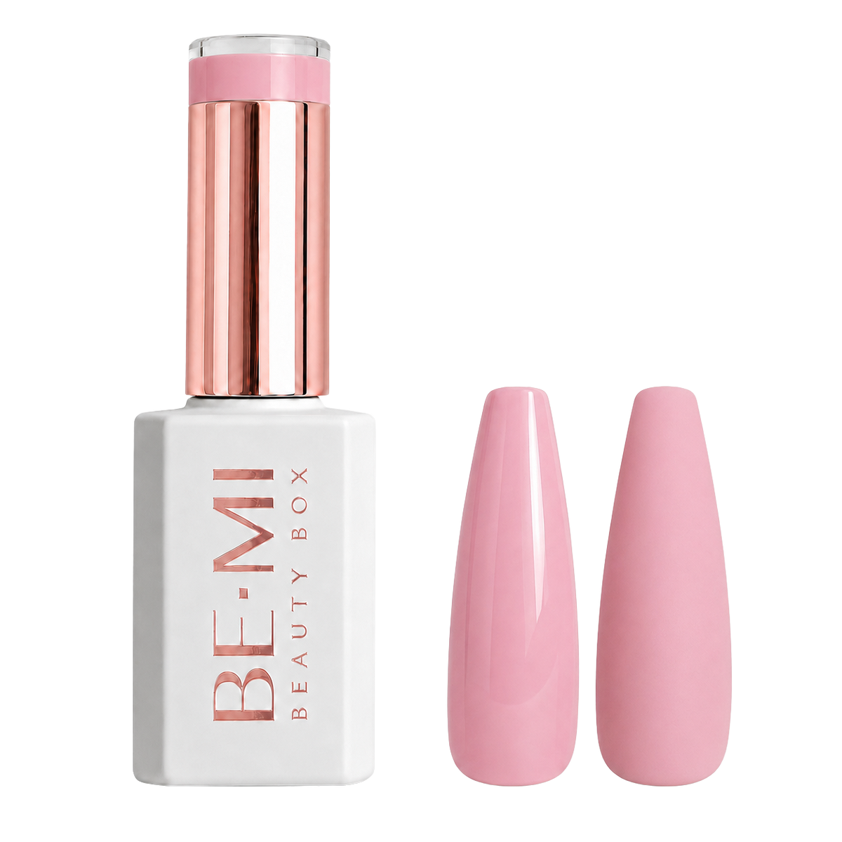 BEMI Creami CR101 No Filter gel polish bottle and color swatch showing a natural nude-pink sheer color.