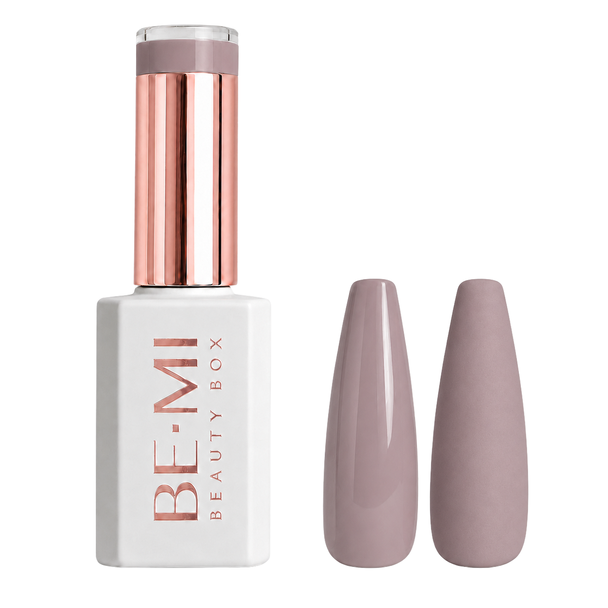 BEMI Creami N04 Gel Polish bottle and color swatch demonstrating full-coverage, self-leveling viscosity designed for professional, streak-free application.