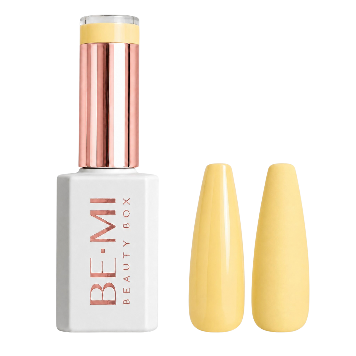 BEMI Creami SS02 - Whip Happens Gel Polish bottle and color swatch demonstrating full-coverage, self-leveling viscosity designed for professional, streak-free application.