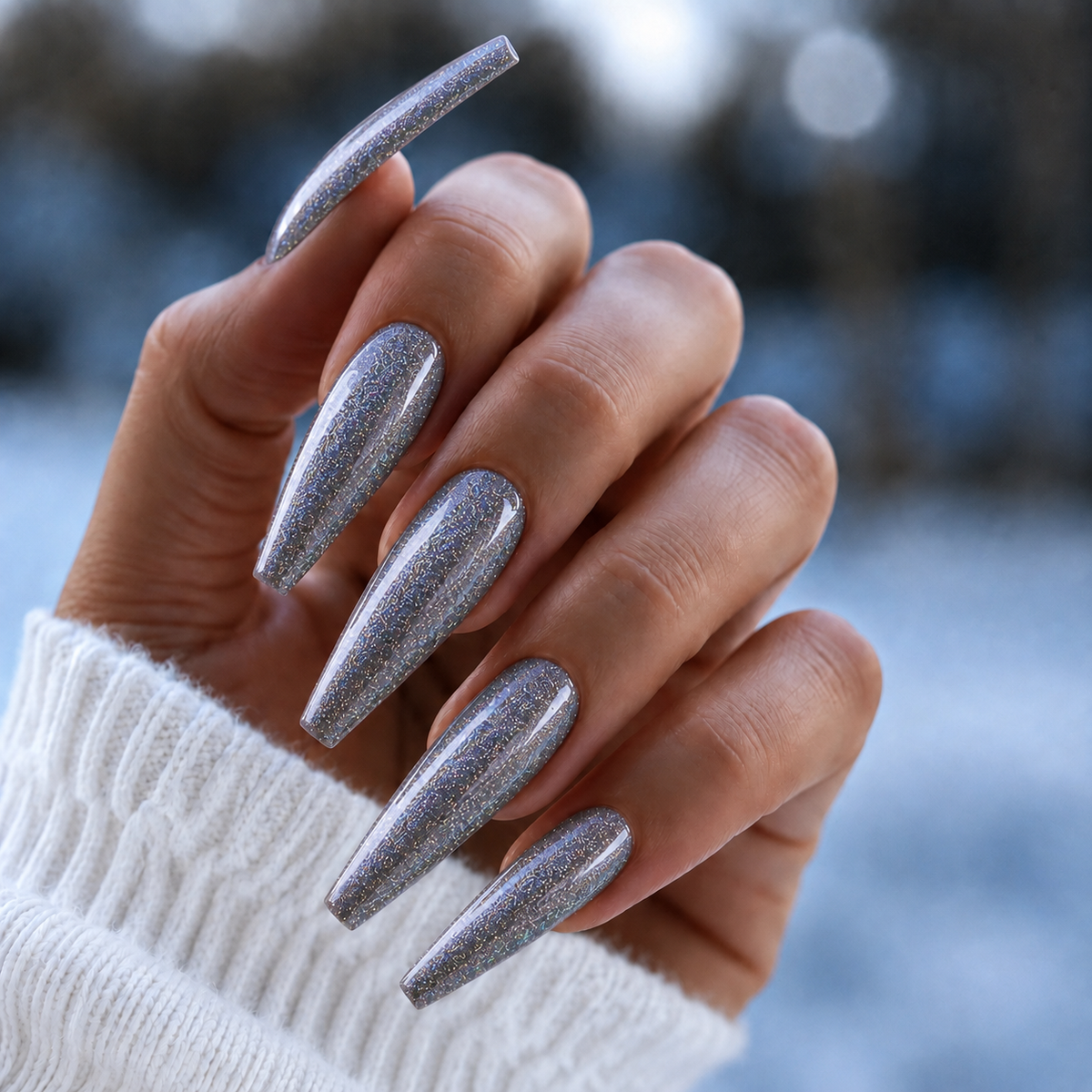 Finished manicured nails using Celestial - BEMI Cat Eye Gel, demonstrating activated magnetic particle dispersion for a multidimensional, velvet-light effect and a flawless professional finish.