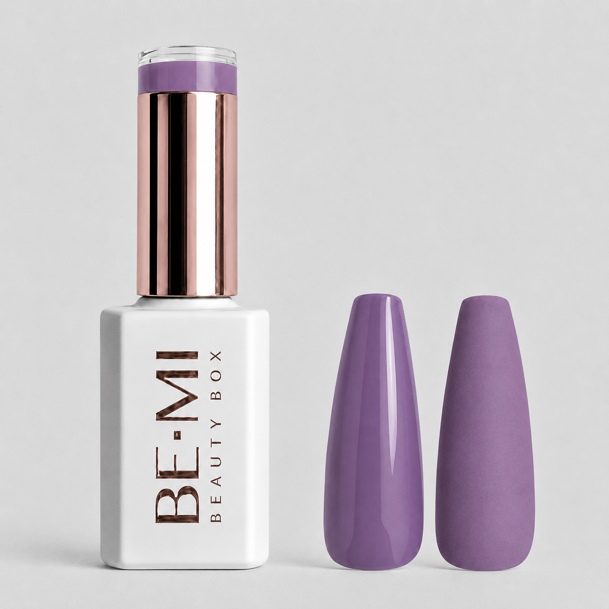 BEMI Creami O21 Gel Polish bottle and color swatch demonstrating full-coverage, self-leveling viscosity designed for professional, streak-free application.
