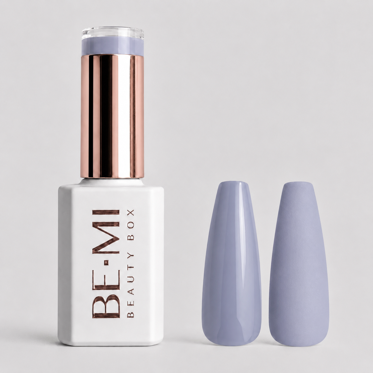 BEMI Creami P06 Gel Polish bottle and color swatch demonstrating full-coverage, self-leveling viscosity designed for professional, streak-free application.