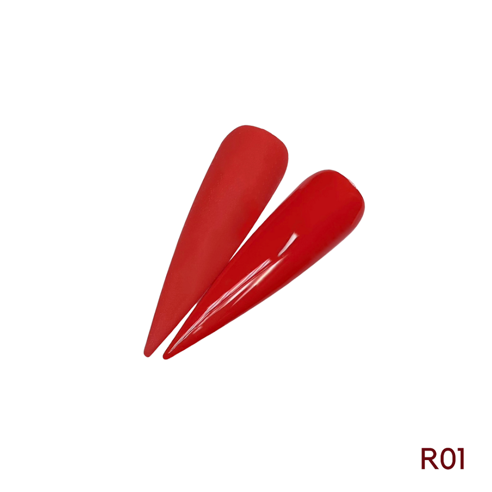 BEMI Creami R01 Gel Polish bottle and color swatch demonstrating full-coverage, self-leveling viscosity designed for professional, streak-free application.