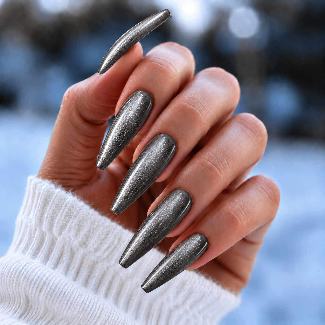 Goddess Cat Eye nails.