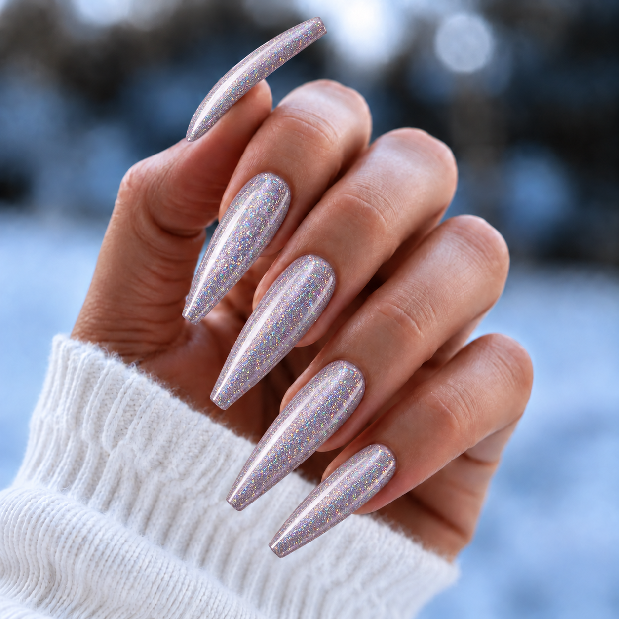 Crush Glitter nails.