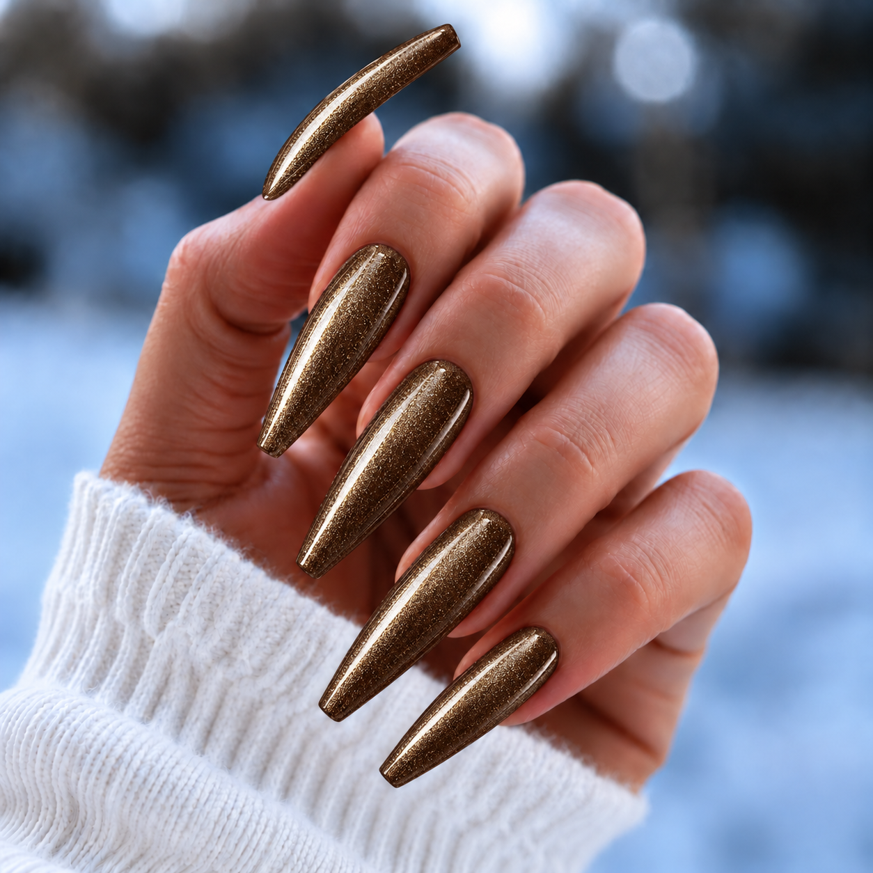 Dusk Shimmer nails.