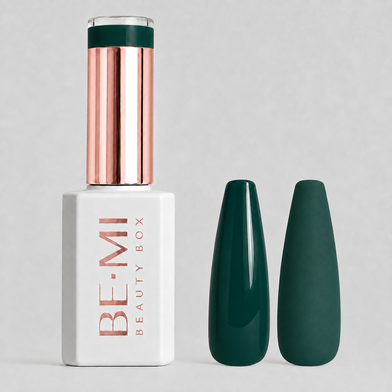 BEMI Creami F11 Gel Polish bottle and color swatch demonstrating full-coverage, self-leveling viscosity designed for professional, streak-free application.