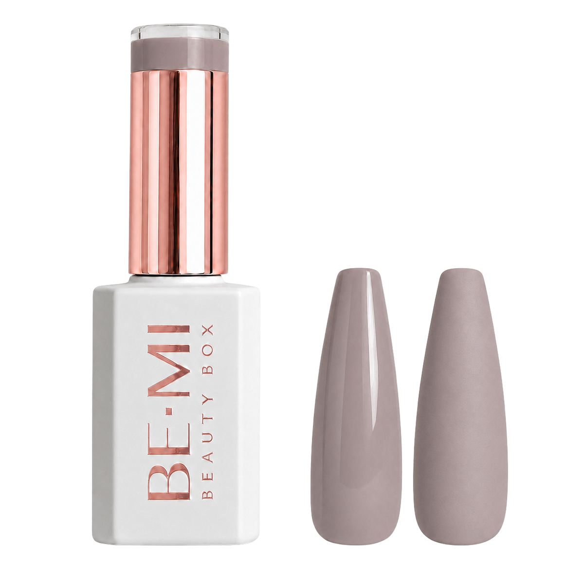 BEMI Creami N01 Gel Polish bottle and color swatch demonstrating full-coverage, self-leveling viscosity designed for professional, streak-free application.