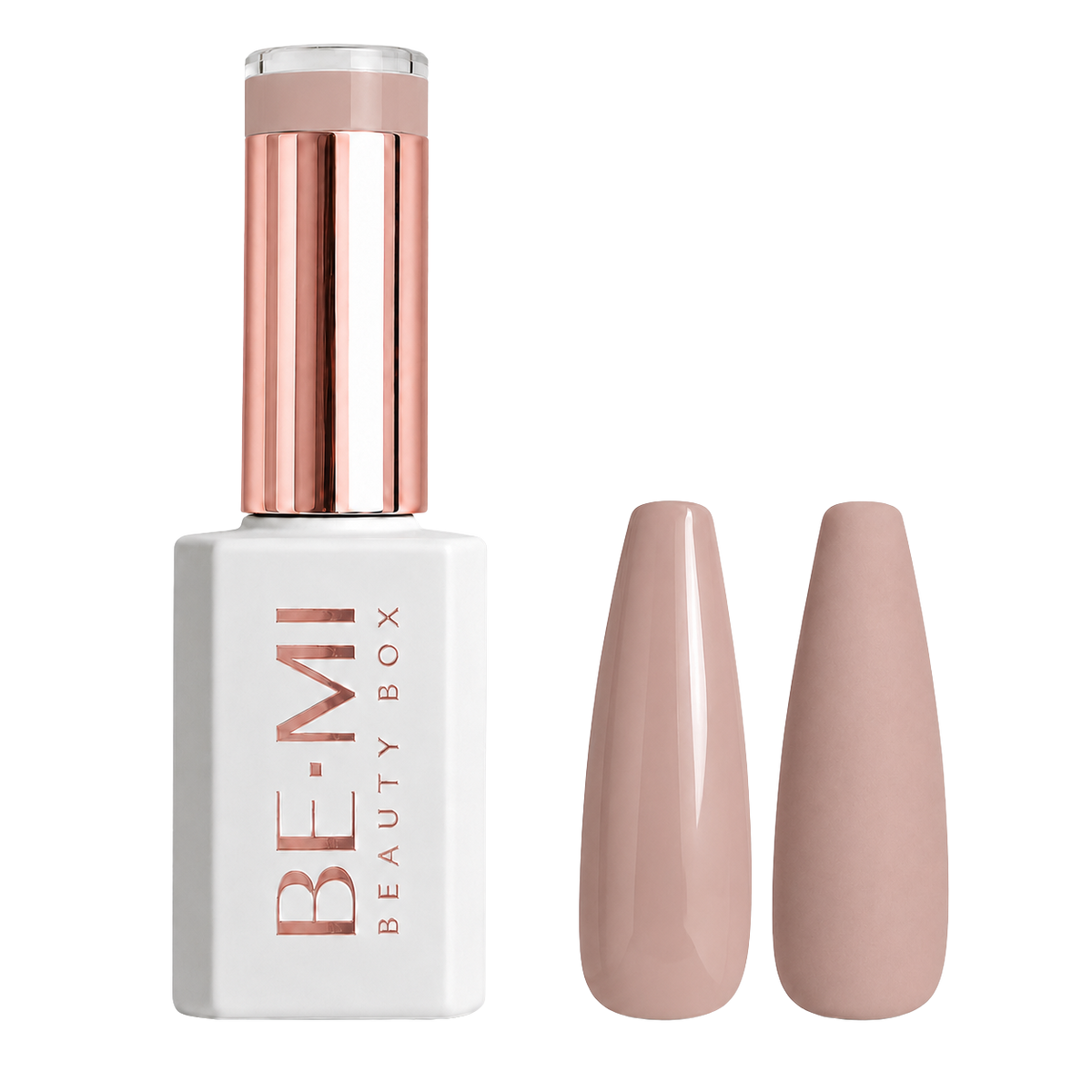 BEMI Creami N11 Gel Polish bottle and color swatch demonstrating full-coverage, self-leveling viscosity designed for professional, streak-free application.