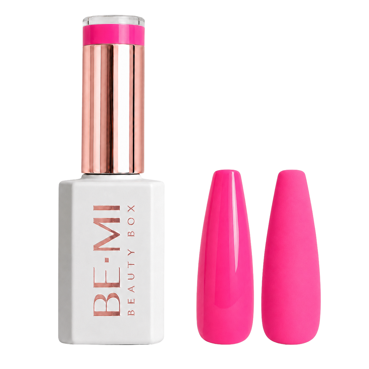 BEMI Creami O05 Gel Polish bottle and color swatch demonstrating full-coverage, self-leveling viscosity designed for professional, streak-free application.