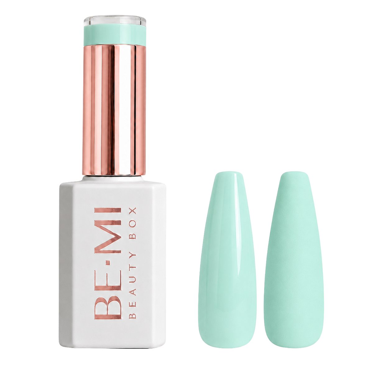 BEMI Creami O09 Gel Polish bottle and color swatch demonstrating full-coverage, self-leveling viscosity designed for professional, streak-free application.