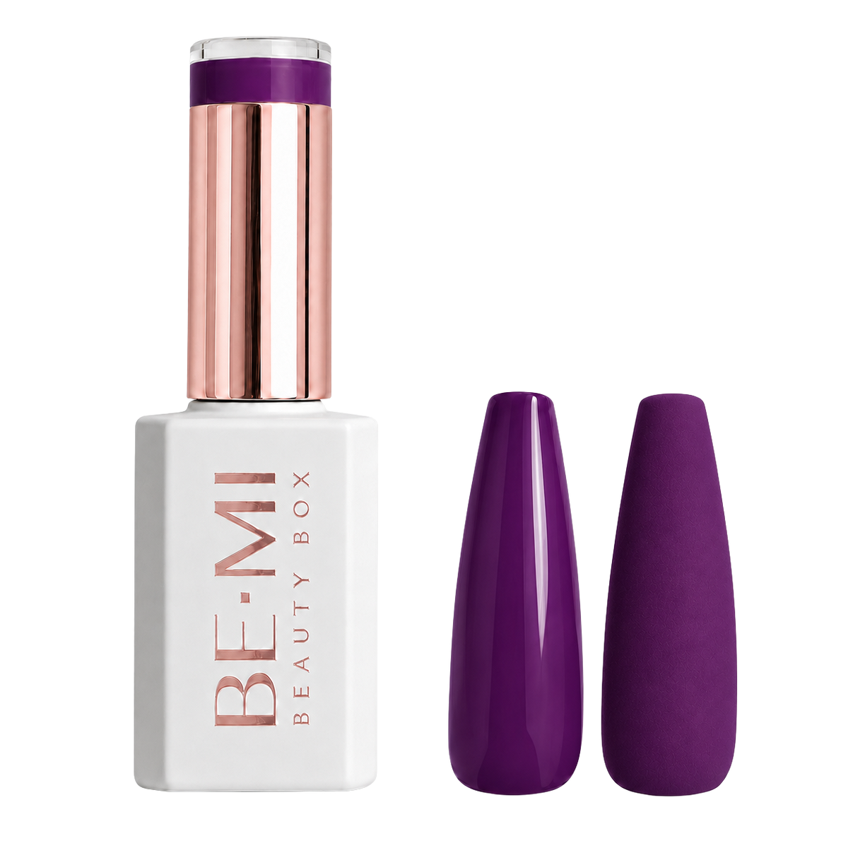BEMI Creami O12 Gel Polish bottle and color swatch demonstrating full-coverage, self-leveling viscosity designed for professional, streak-free application.