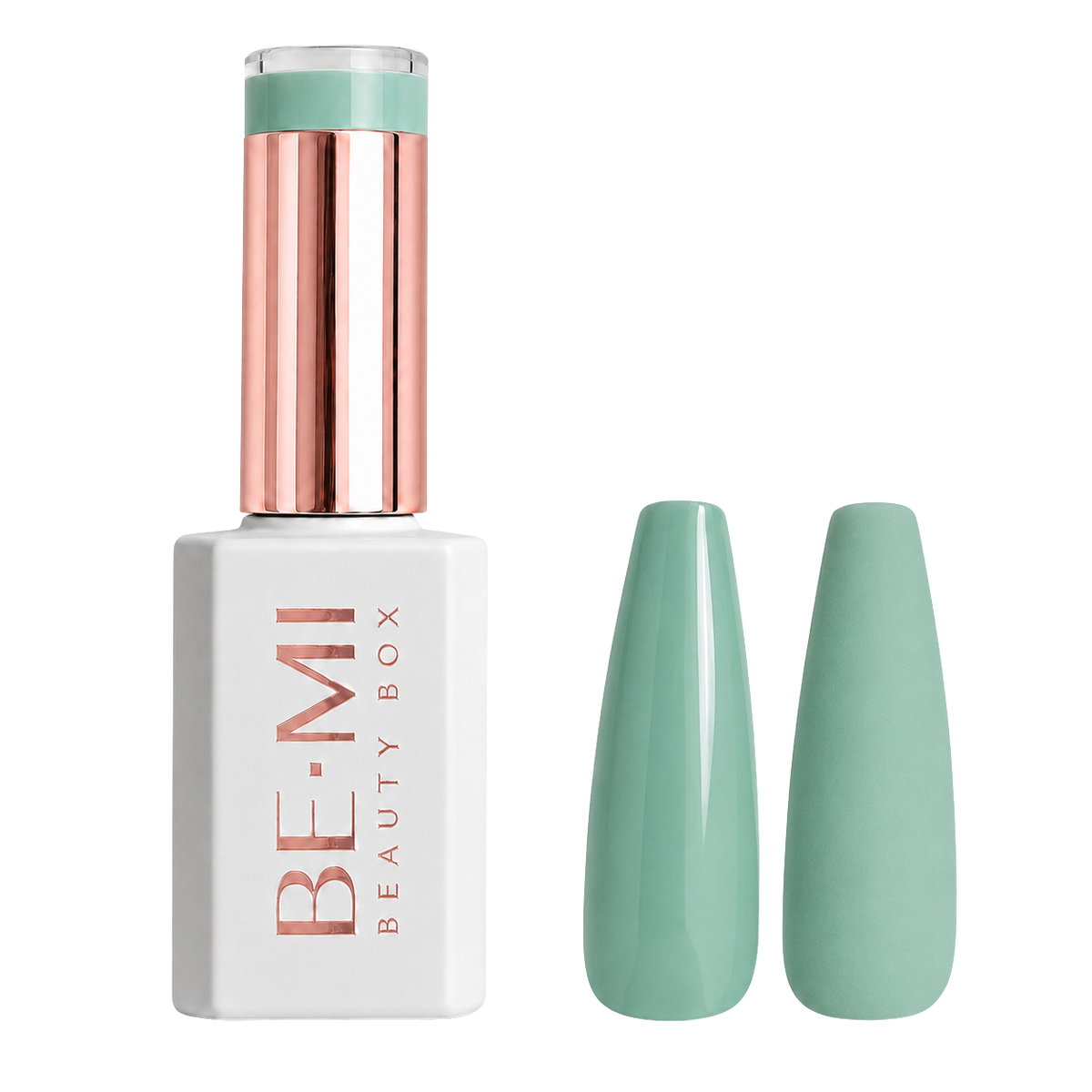 BEMI Creami O17 Gel Polish bottle and color swatch demonstrating full-coverage, self-leveling viscosity designed for professional, streak-free application.