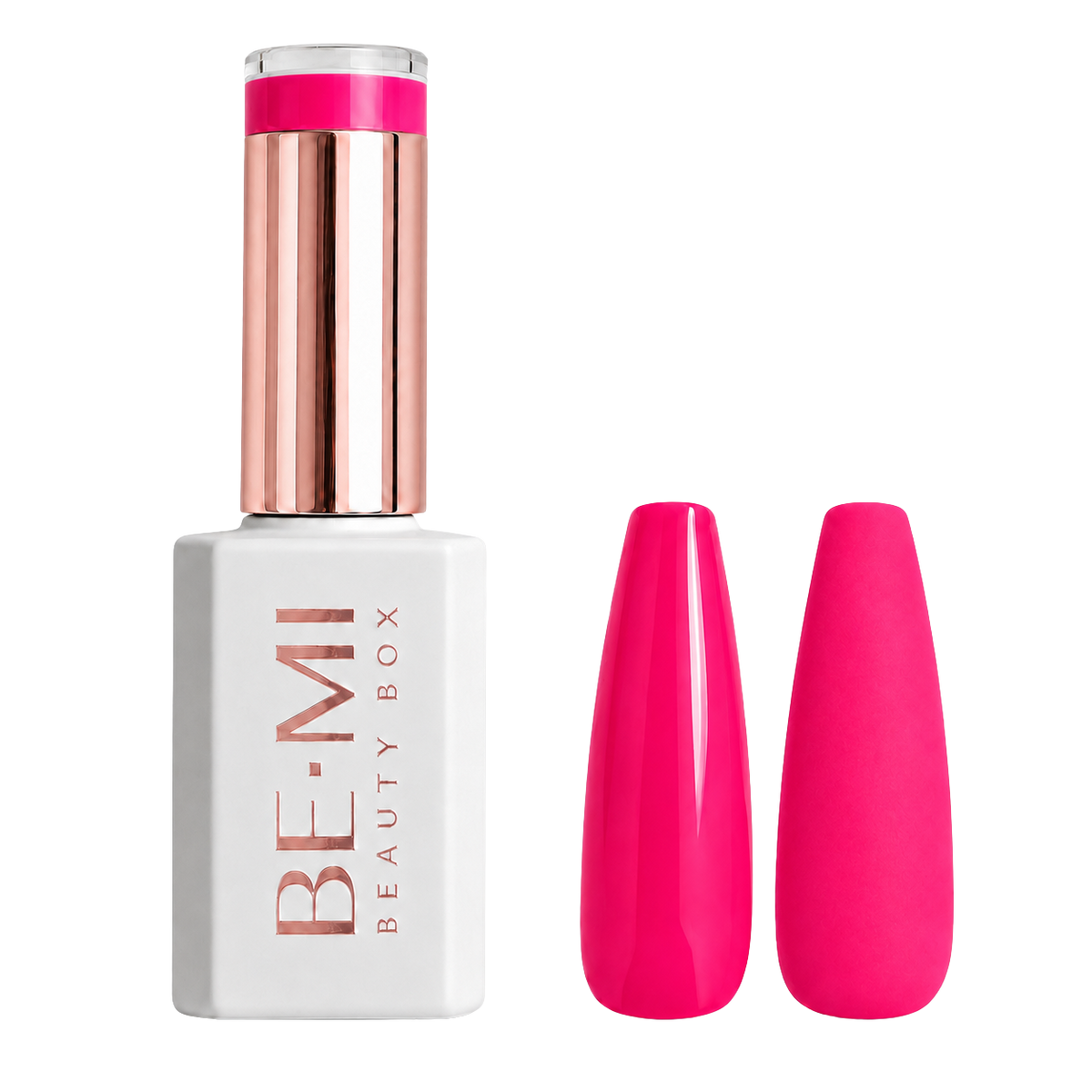 BEMI Creami O30 Gel Polish bottle and color swatch demonstrating full-coverage, self-leveling viscosity designed for professional, streak-free application.