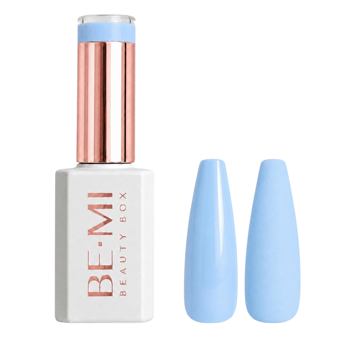 BEMI Creami SS03 - Frost and Found Gel Polish bottle and color swatch demonstrating full-coverage, self-leveling viscosity designed for professional, streak-free application.