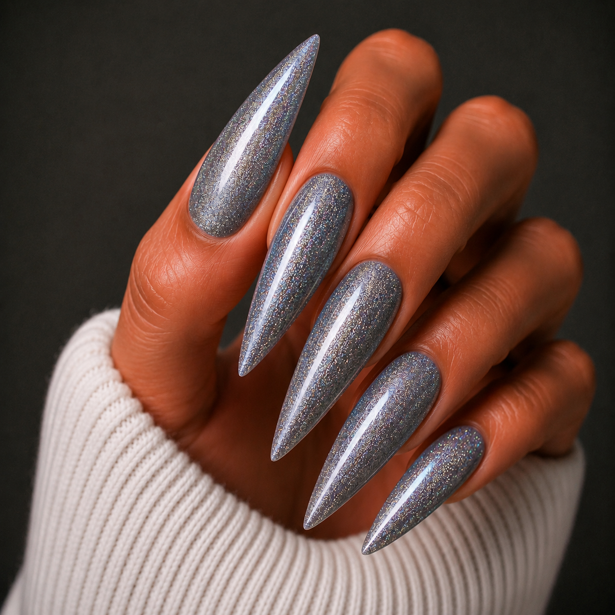 Finished manicured nails using Celestial - BEMI Cat Eye Gel, demonstrating activated magnetic particle dispersion for a multidimensional, velvet-light effect and a flawless professional finish. 