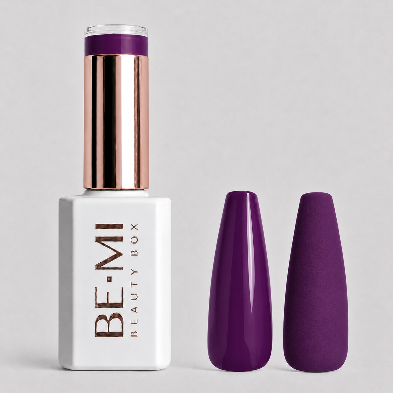 BEMI Creami O12 Gel Polish bottle and color swatch demonstrating full-coverage, self-leveling viscosity designed for professional, streak-free application.
