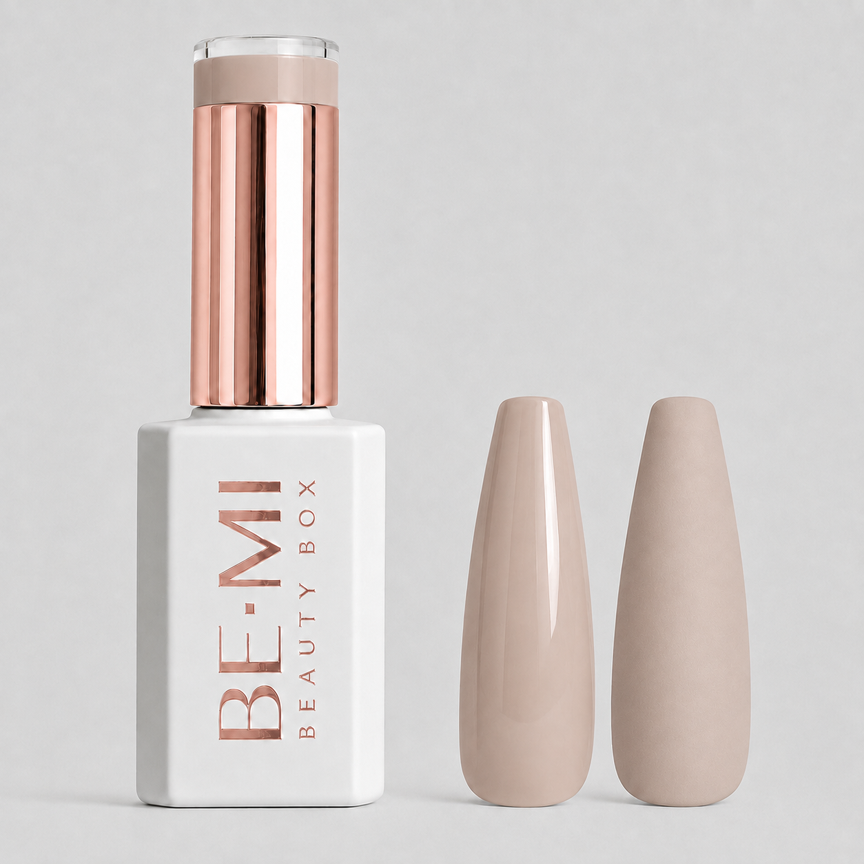 BEMI Creami O13 Gel Polish bottle and color swatch demonstrating full-coverage, self-leveling viscosity designed for professional, streak-free application.