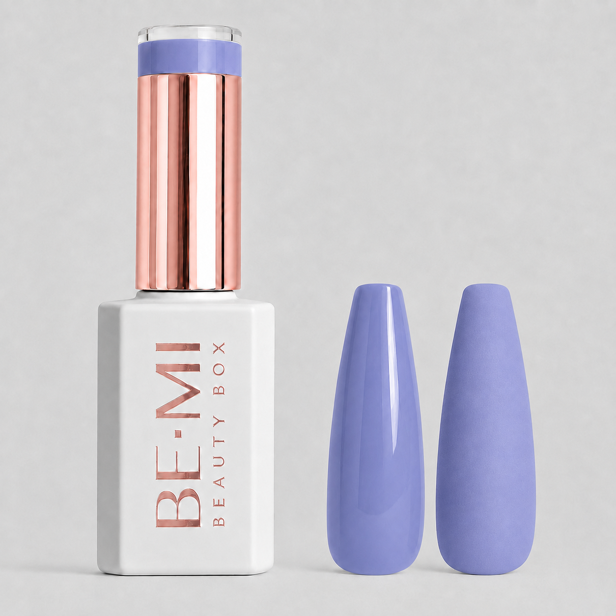 BEMI Creami O16 Gel Polish bottle and color swatch demonstrating full-coverage, self-leveling viscosity designed for professional, streak-free application.