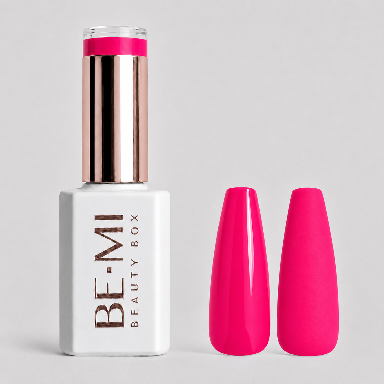 BEMI Creami O30 Gel Polish bottle and color swatch demonstrating full-coverage, self-leveling viscosity designed for professional, streak-free application.