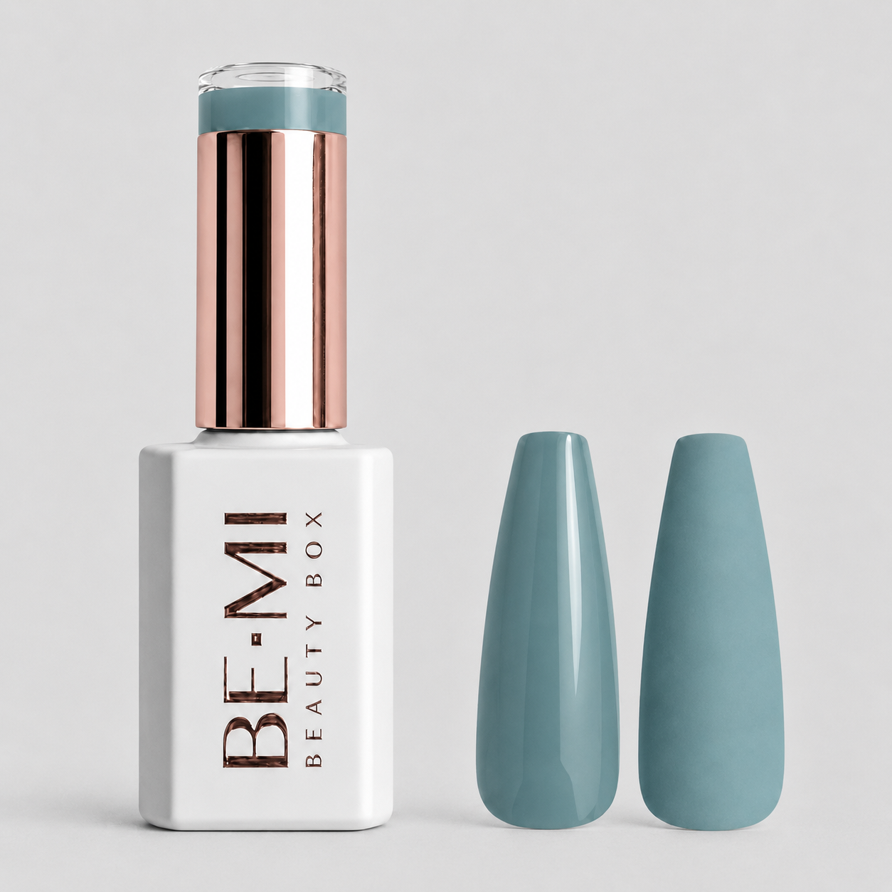 BEMI Creami P04 Gel Polish bottle and color swatch demonstrating full-coverage, self-leveling viscosity designed for professional, streak-free application.