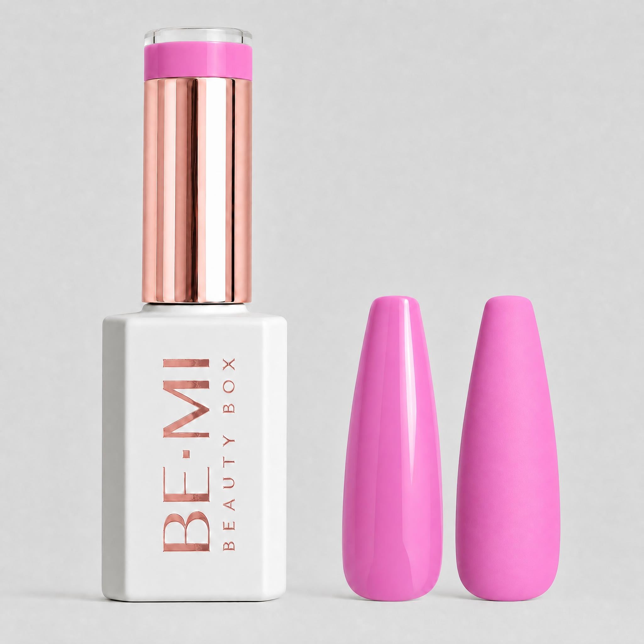 BEMI Creami SS04 - Wisk Taker Gel Polish bottle and color swatch demonstrating full-coverage, self-leveling viscosity designed for professional, streak-free application.
