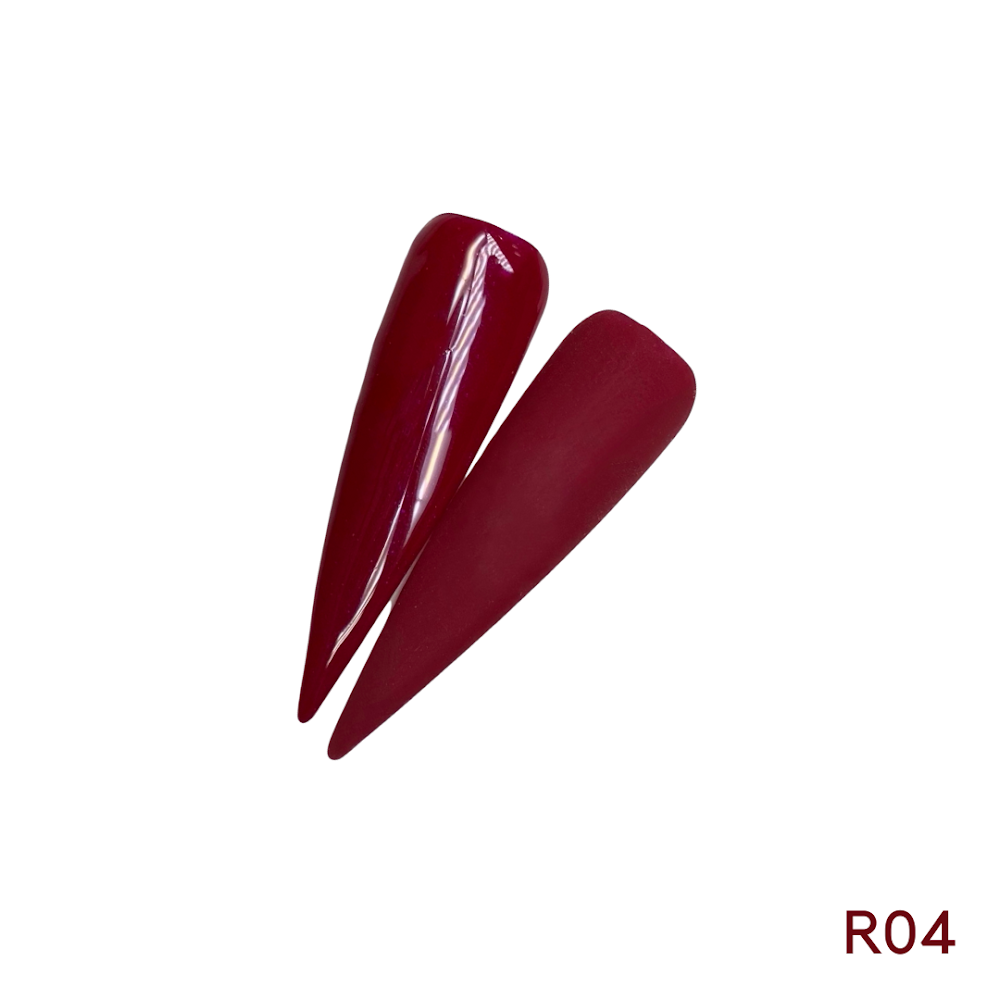 BEMI Creami R04 Gel Polish bottle and color swatch demonstrating full-coverage, self-leveling viscosity designed for professional, streak-free application.