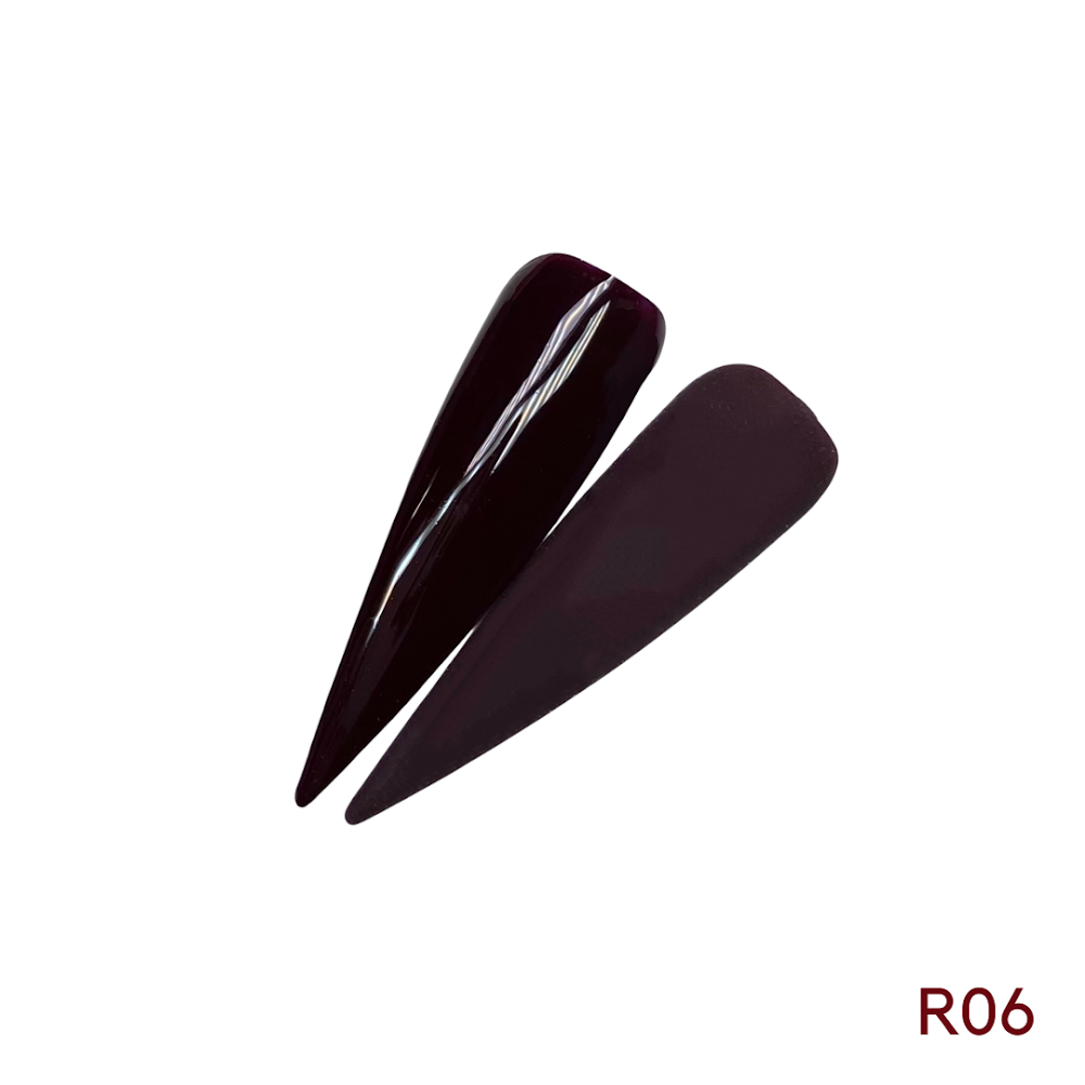 BEMI Creami R06 Gel Polish bottle and color swatch demonstrating full-coverage, self-leveling viscosity designed for professional, streak-free application.